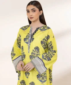 Sale Sapphire Printed Lawn Shirt Lime Green