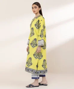 Sale Sapphire Printed Lawn Shirt Lime Green