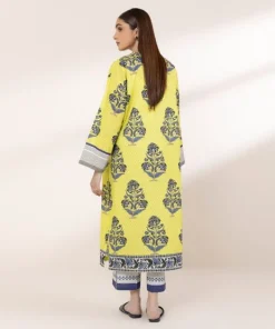 Sale Sapphire Printed Lawn Shirt Lime Green