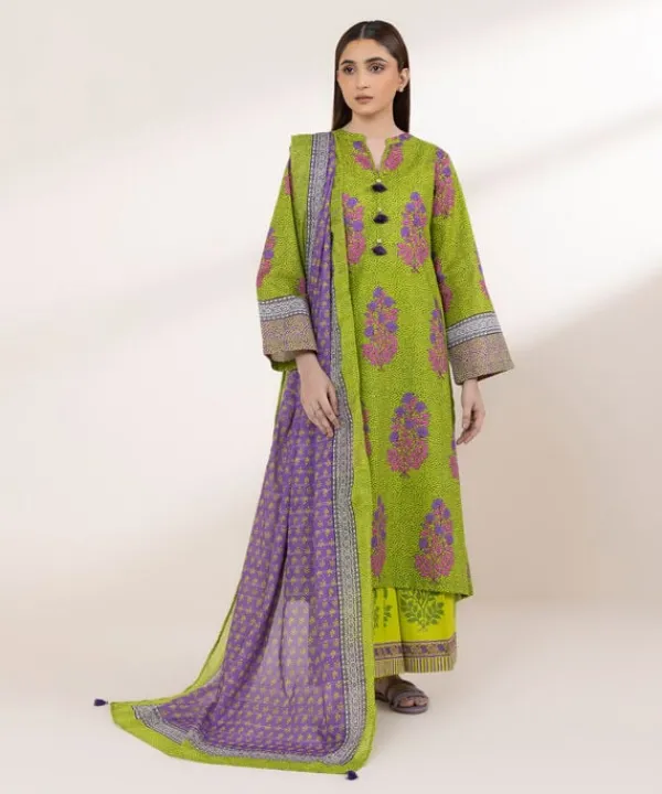 Fashion Sapphire Printed Lawn Shirt Green