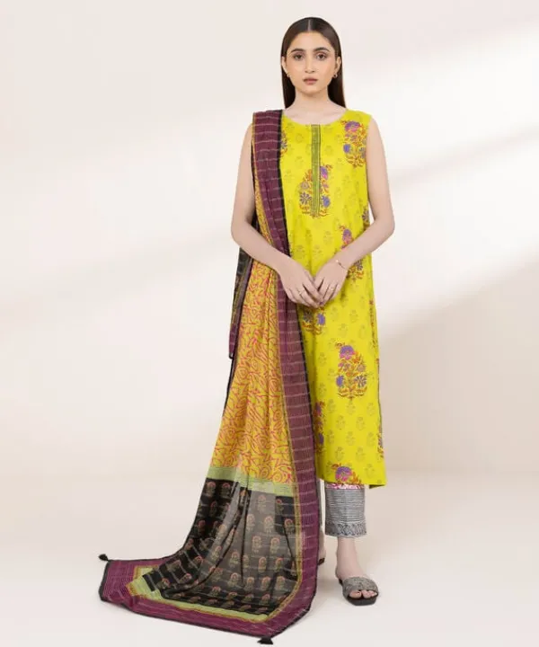 New Sapphire Printed Lawn Shirt Green