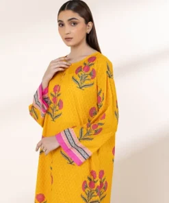 Sale Sapphire Printed Lawn Shirt Yellow