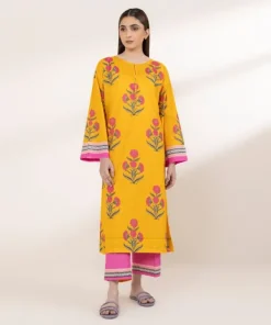 Sale Sapphire Printed Lawn Shirt Yellow