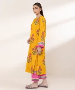 Sale Sapphire Printed Lawn Shirt Yellow