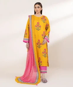 Sale Sapphire Printed Lawn Shirt Yellow