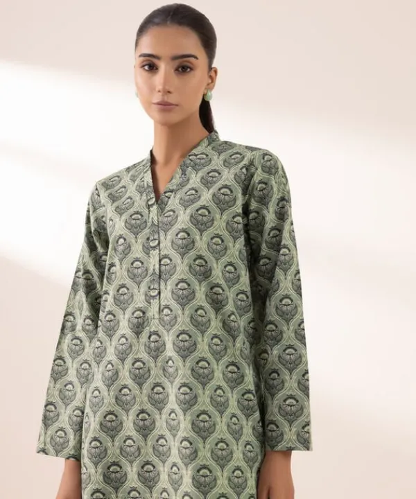 Clearance Sapphire Printed Lawn Shirt