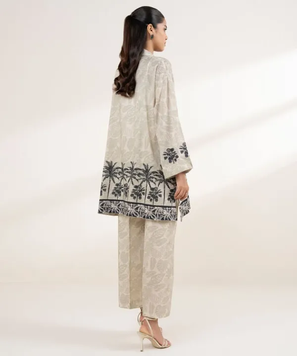 Clearance Sapphire Printed Lawn Shirt