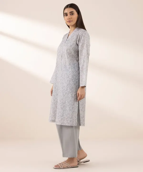Sale Sapphire Printed Lawn Shirt