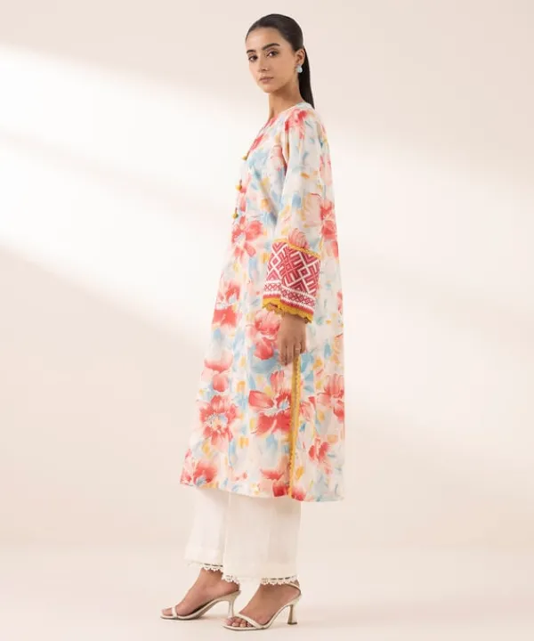 Fashion Sapphire Printed Lawn Shirt