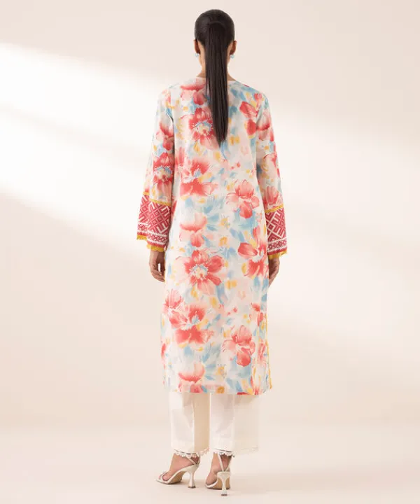 Fashion Sapphire Printed Lawn Shirt
