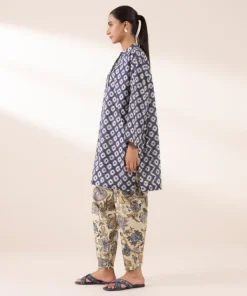 Outlet Sapphire Printed Lawn Shirt