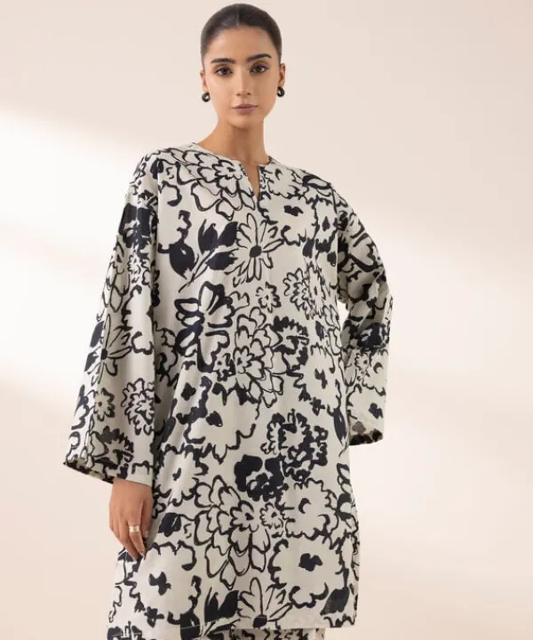 Discount Sapphire Printed Lawn Shirt