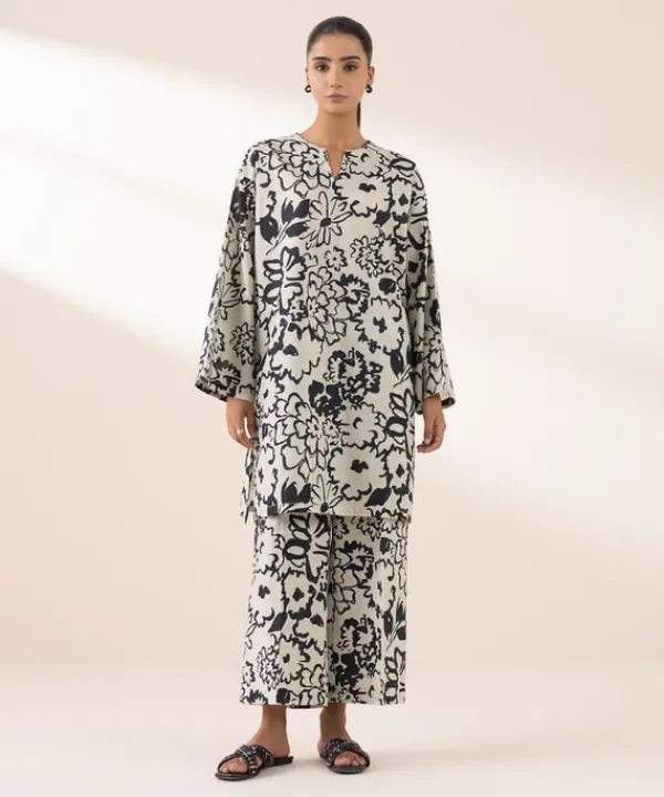 Discount Sapphire Printed Lawn Shirt