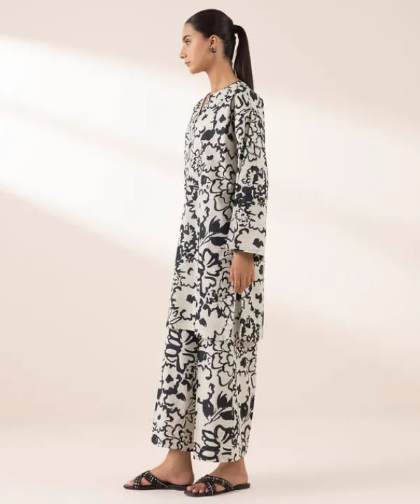 Discount Sapphire Printed Lawn Shirt