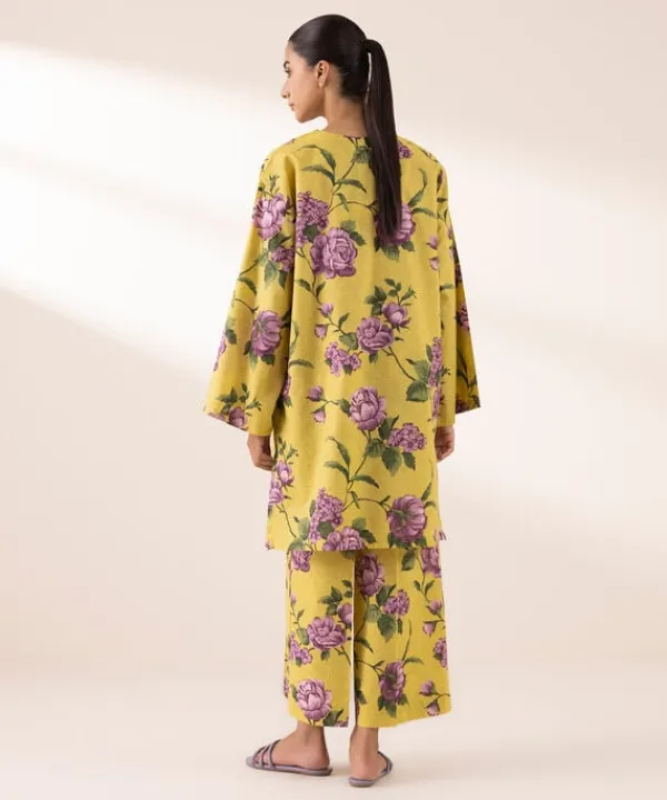 Hot Sapphire Printed Lawn Shirt