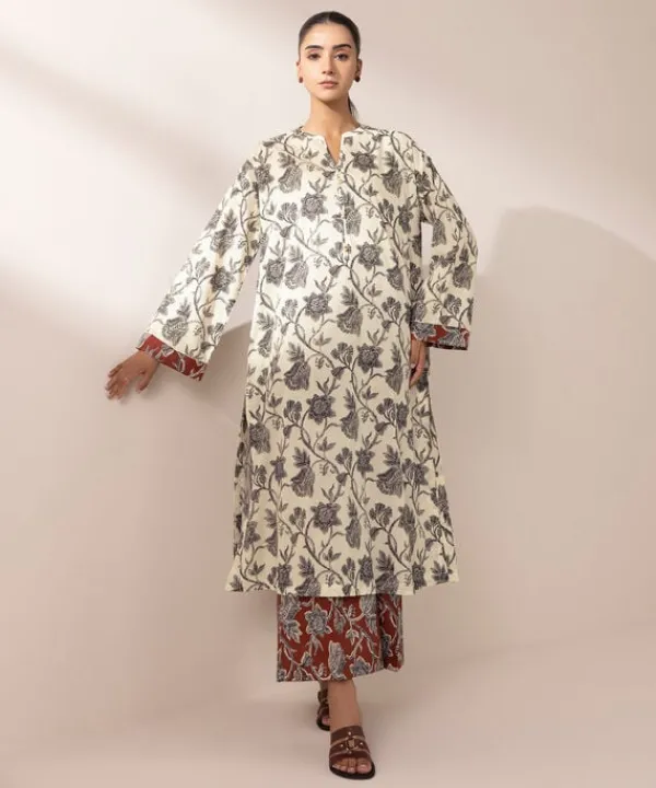 Discount Sapphire Printed Lawn Shirt