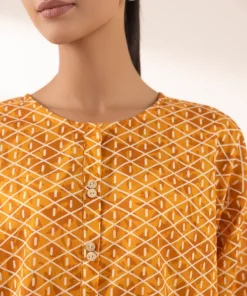 Hot Sapphire Printed Lawn Shirt
