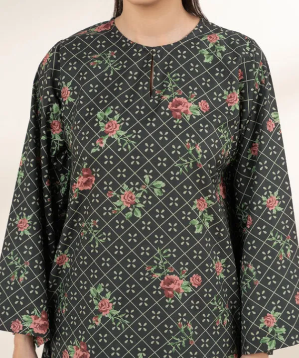 Fashion Sapphire Printed Lawn Shirt