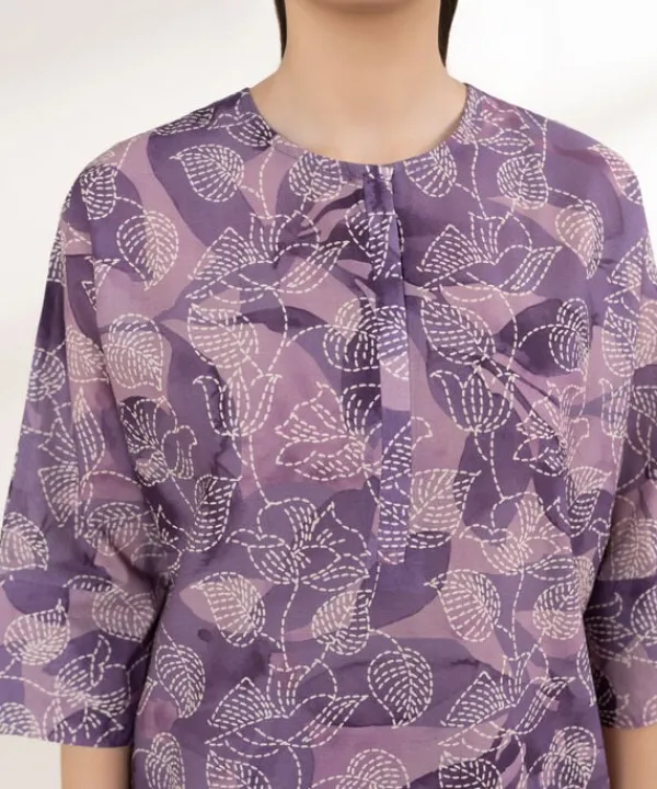 Fashion Sapphire Printed Lawn Shirt