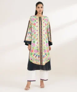 Outlet Sapphire Printed Lawn Shirt