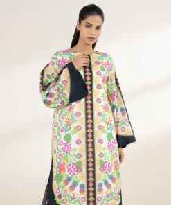 Outlet Sapphire Printed Lawn Shirt