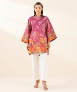 Fashion Sapphire Printed Lawn Shirt