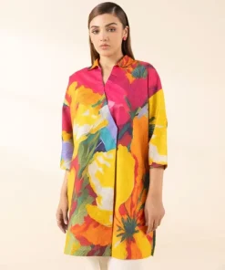 Outlet Sapphire Printed Lawn Shirt