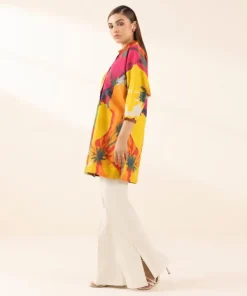 Outlet Sapphire Printed Lawn Shirt