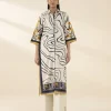 Hot Sapphire Printed Lawn Shirt