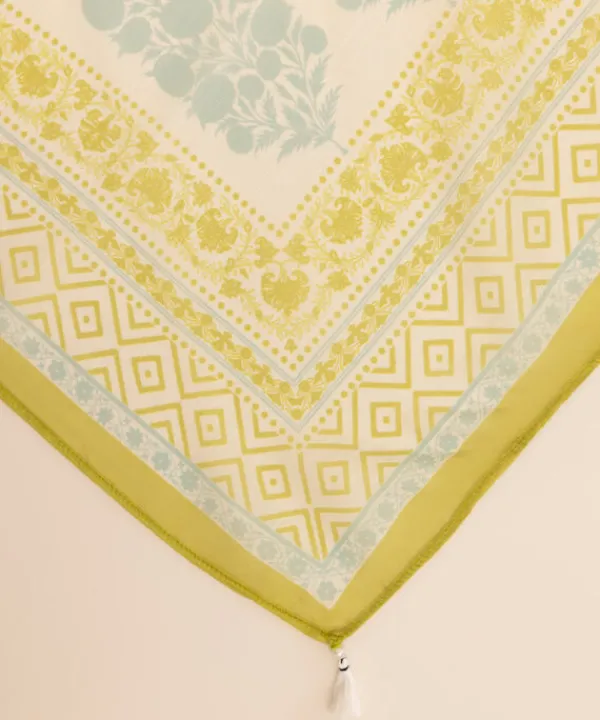 Outlet Sapphire Printed Manaar Dupatta Green