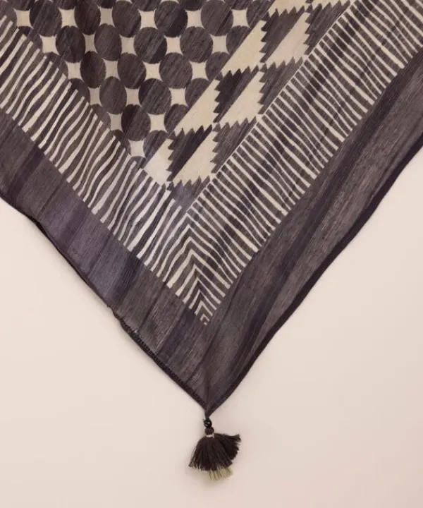Outlet Sapphire Printed Tussar Silk Dupatta