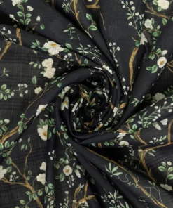 Clearance Sapphire Printed Voile Dupatta Black