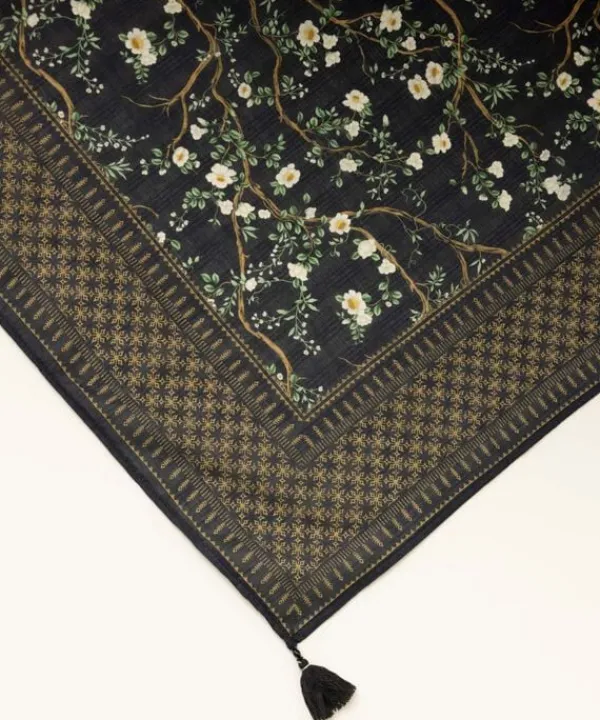Clearance Sapphire Printed Voile Dupatta Black