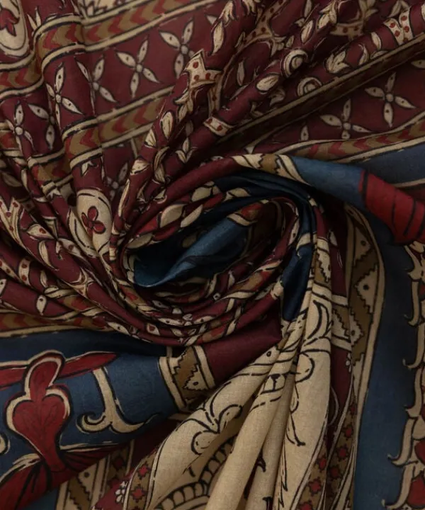 Clearance Sapphire Printed Voile Dupatta Maroon