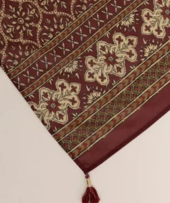 Clearance Sapphire Printed Voile Dupatta Maroon
