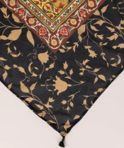 Hot Sapphire Printed Voile Dupatta Black