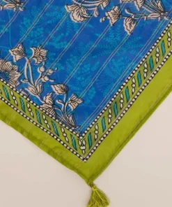 Discount Sapphire Printed Zari Voile Dupatta Blue