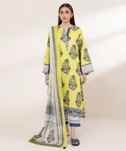 Outlet Sapphire Printed Zari Voile Dupatta Beige