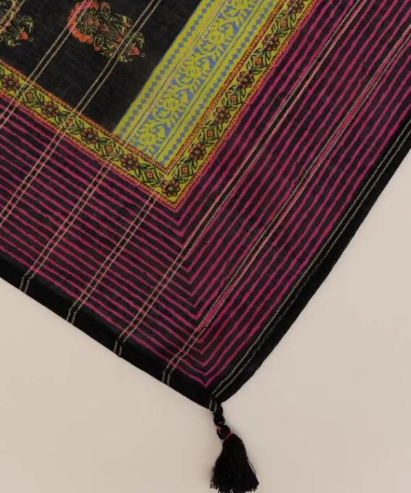 Best Sapphire Printed Zari Voile Dupatta Multi