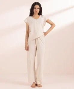 New Sapphire Pull-On Trousers Beige