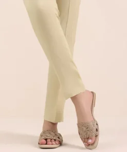 Discount Sapphire Raw Silk Cigarette Pants Beige