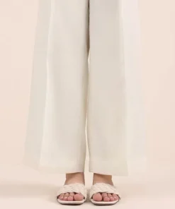 Sale Sapphire Raw Silk Culottes Off White