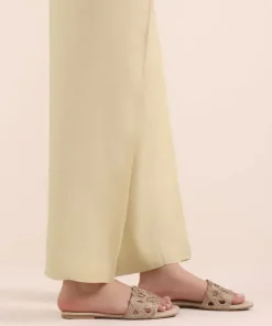 Outlet Sapphire Raw Silk Straight Pants Beige