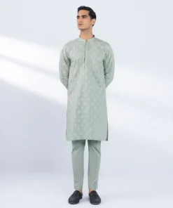 Best Sapphire Schiffli Embroidered Cotton Suit - Regular Fit Grey