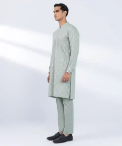 Best Sapphire Schiffli Embroidered Cotton Suit - Regular Fit Grey