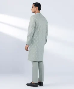 Best Sapphire Schiffli Embroidered Cotton Suit - Regular Fit Grey