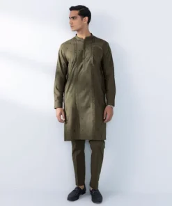 Online Sapphire Schiffli Embroidered Cotton Suit - Regular Fit Green