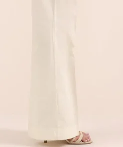 Discount Sapphire Solid Cambric Boot-cut Pants Off White