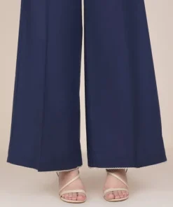 Online Sapphire Solid Cambric Flared Pants