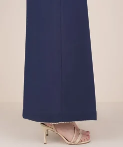 Online Sapphire Solid Cambric Flared Pants